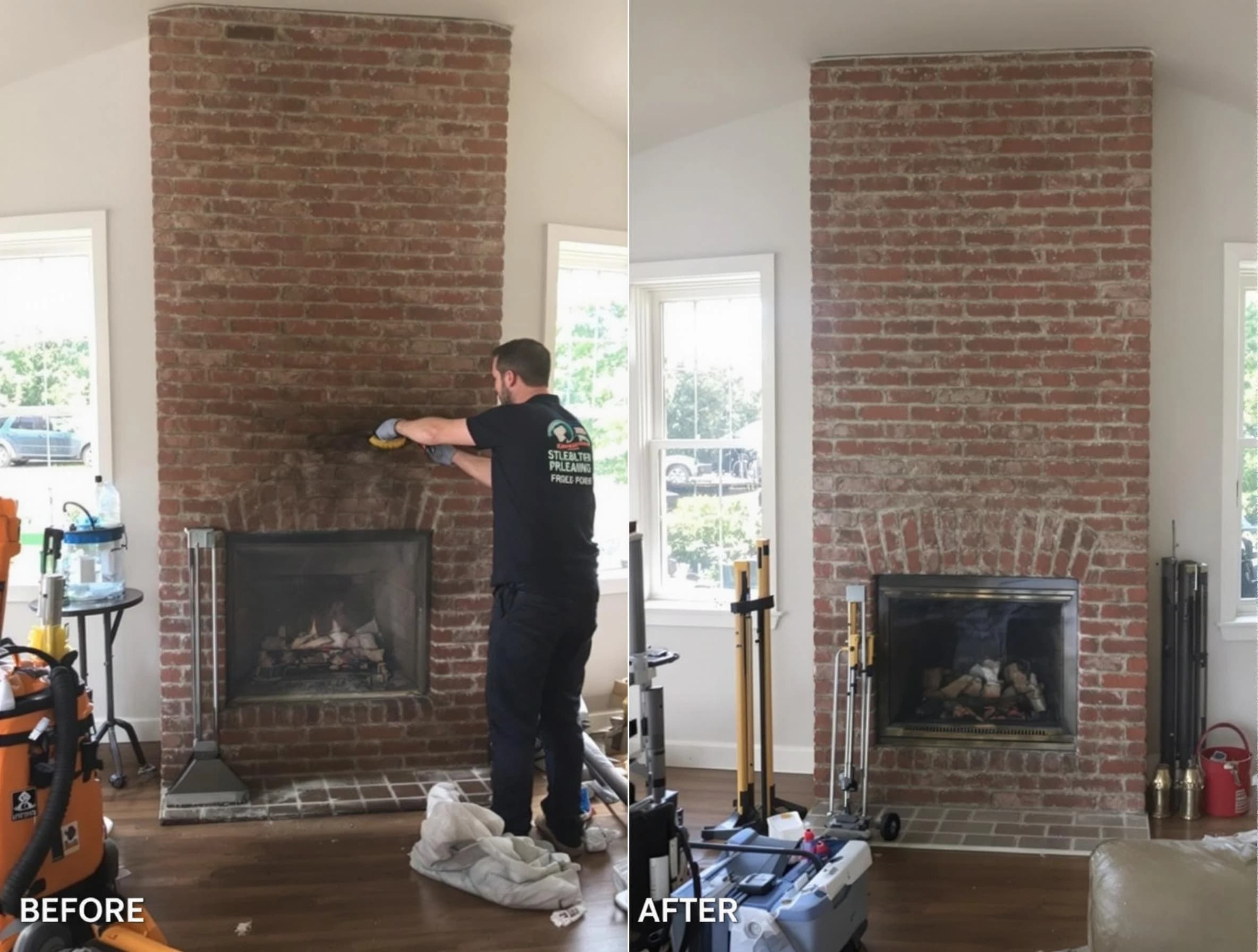 Finished chimney sweeping service by Tuscaloosa Chimney Sweep in Tuscaloosa, AL