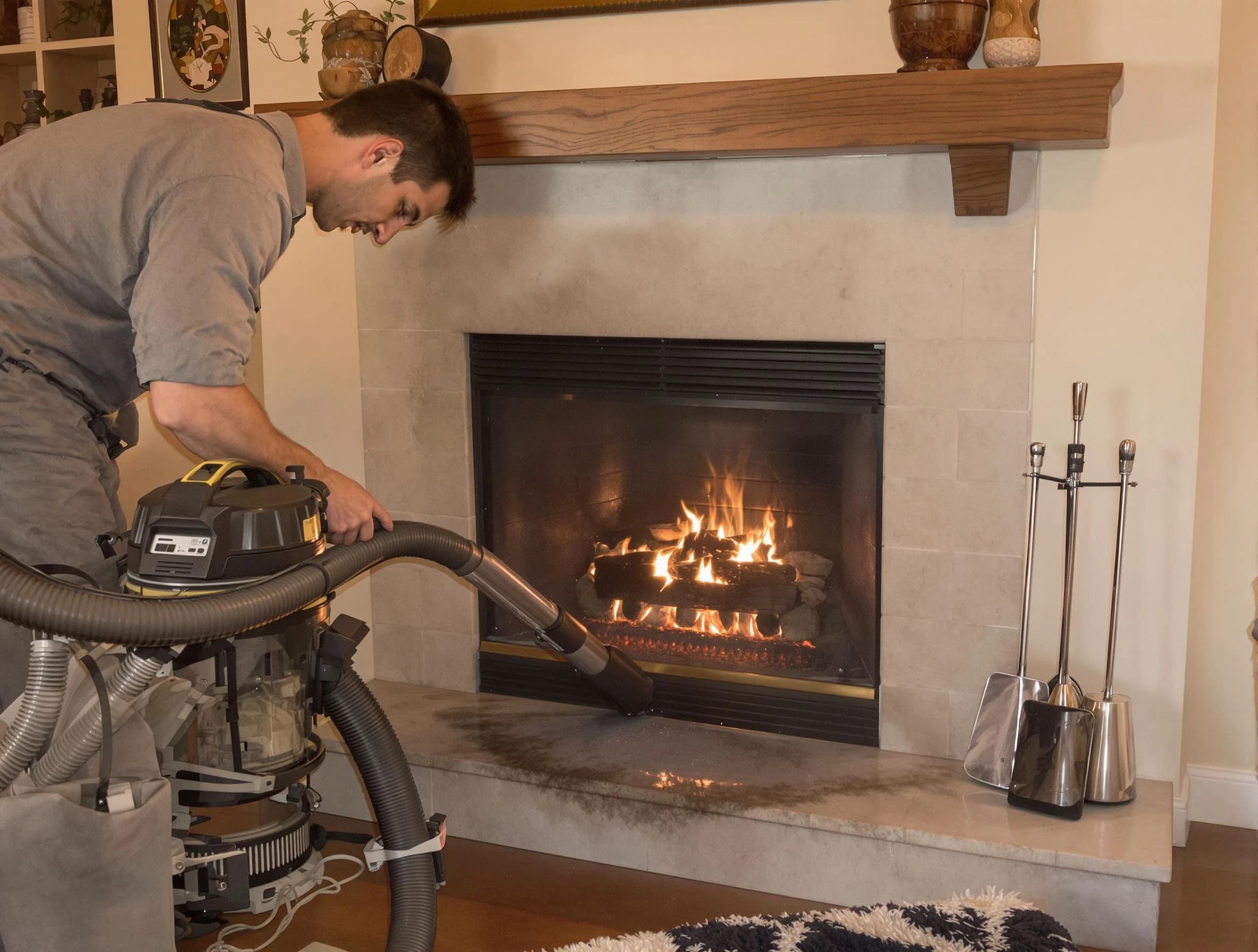 Routine fireplace upkeep by Tuscaloosa Chimney Sweep in Tuscaloosa, AL