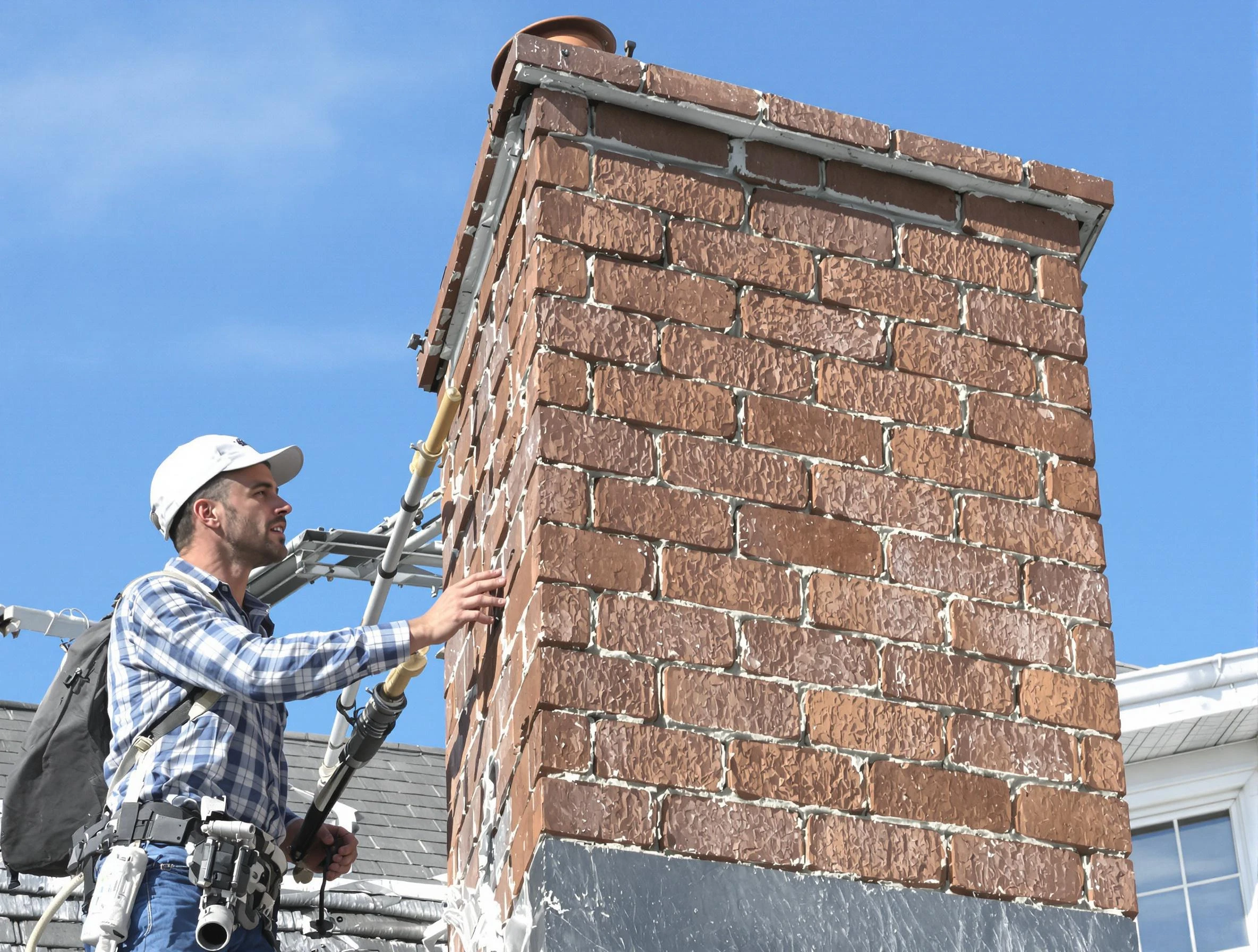 Brickwork for a chimney rebuild by Tuscaloosa Chimney Sweep in Tuscaloosa, AL